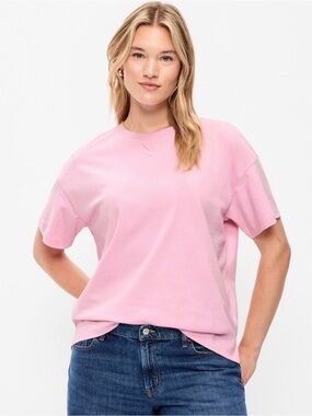 Old Navy Light Pink Relaxed Crewneck Tee
